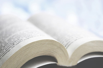 Fototapeta premium Opened book soft bright light 