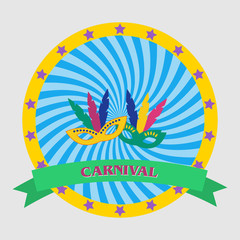 Carnival festive labels signs icon