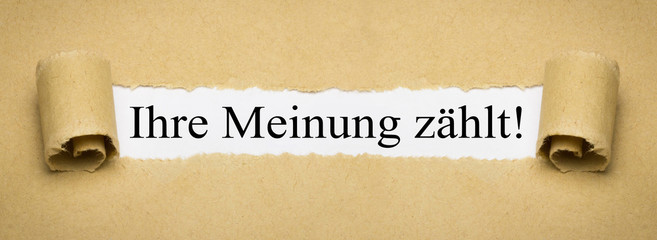 Ihre Meinung zählt!