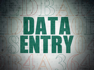 Data concept: Data Entry on Digital Data Paper background