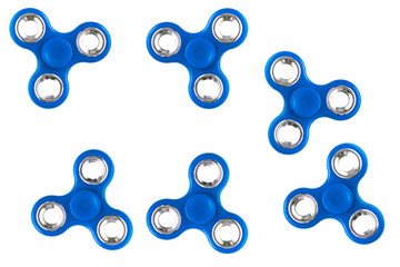 Fidget spinner, spinners isolated on white background