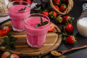 Strawberries puddink photo