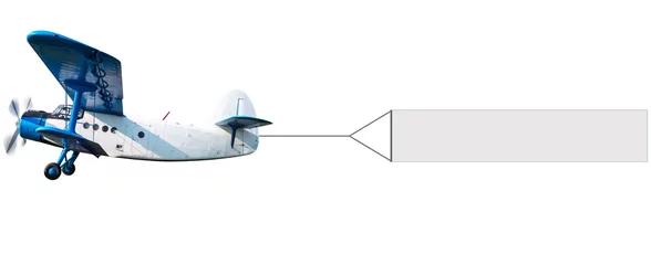 Foto op Plexiglas vliegtuig met een banner © frank peters