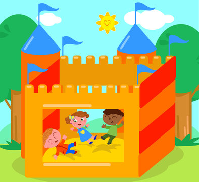 Bouncy castle vector