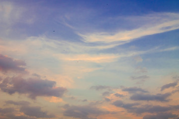 Naklejka na ściany i meble Sky background at sunset