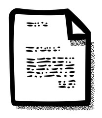 Cartoon image of Checklist Icon. Clipboard symbol. An artistic freehand picture.