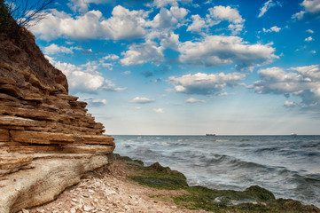 Sea coast in Chabanka Odesa Ukraine