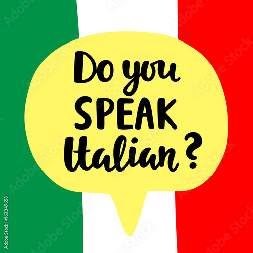 "Do you speak Italian" Stock image and royaltyfree vector files on