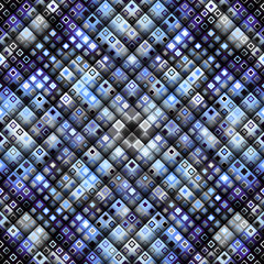 Sewing fabric with Seamless background. Geometric abstract blue pattern ...