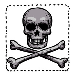 Cartoon image of Hazard warning attention sign. An artistic freehand picture.