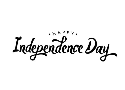 Calligraphic Independence Day Vector Typography