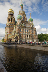 Obraz premium Petersburg, Russia, June 27, 2017: Cathedral of the Resurrection, Orthodox Church of the Savior on Spilled Blood, Petersburg, Russia.