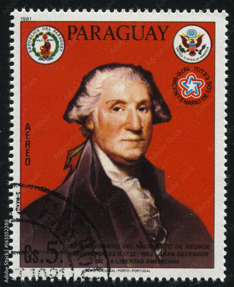 Sticker portrait of George Washington