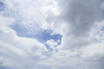 Blue sky with beautiful clouds.