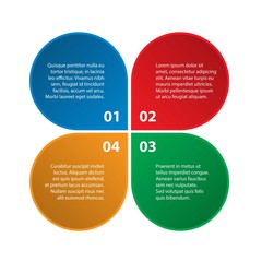 Inforgraphic template. 4 steps, processes, options and concepts of Business. Graph and chart Diagram. Template. Business concepts. Vector. EPS10. Illustration