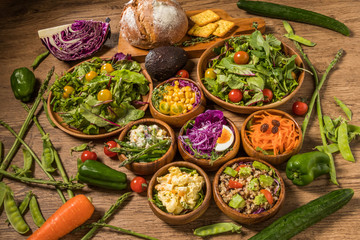 野菜サラダ　 Various vegetable salads