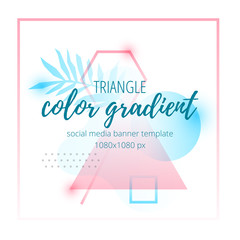 Abstract geometric banner template triangle in