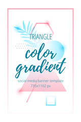 Abstract geometric banner template triangle pin