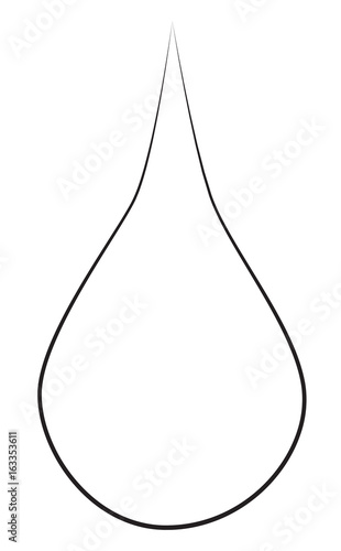 "Cartoon image of Water Drop. An artistic freehand picture." Stock