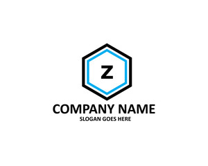 Naklejka premium z letter hexagon logo