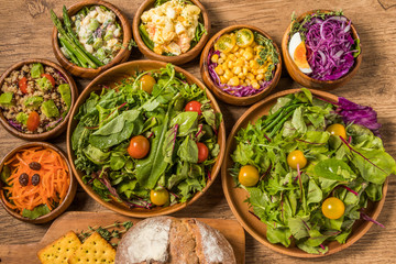 野菜サラダ　 Various vegetable salads
