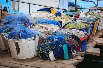 Fishing boat equipment detail