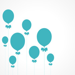 carte ballons bleus