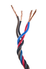 Wires isolated on white background