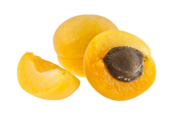 apricot isolated on white background closeup