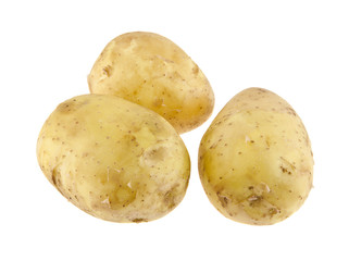 potato isolated on white background closeup