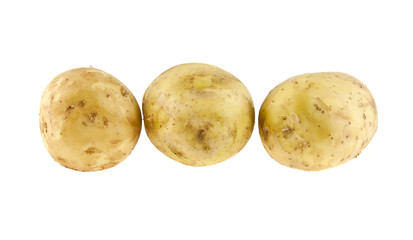 potato isolated on white background closeup