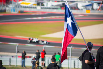 A Texas flag at Circuit of the Americas