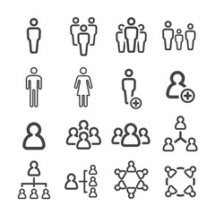 Fototapeta premium people line icon