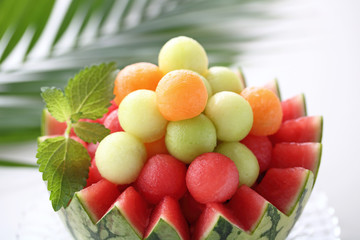 メロンとすいかボールのフルーツバスケット