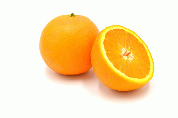 orange on white background