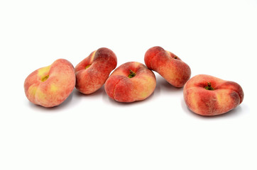 peach on white background