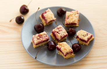 Pieces of pie on the plate