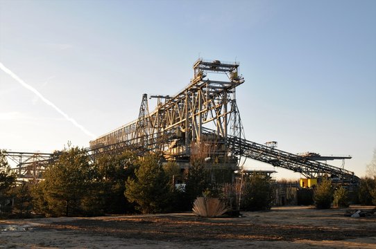 Tagebau Abraum Bagger F&ouml;rderbr&uuml;cke