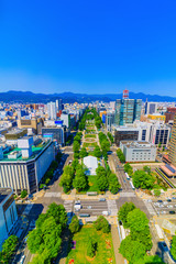 Naklejka premium 北海道 札幌 大通公園 展望