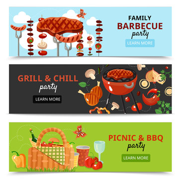 Family BBQ Party Banners