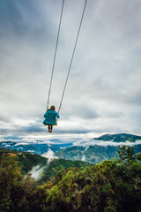 swing with a fantastic mountain view
