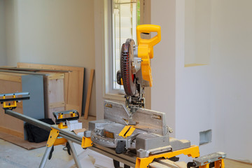 Mitre Saw in and Crosscut Timber