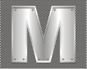Metal letter M