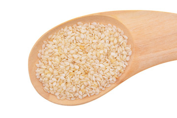 white sesame isolated on the white background.
