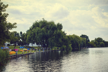 Landscape with Lake Buftea near Bucharest, Romania