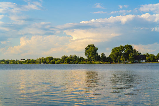Landscape with Lake Buftea near Bucharest, Romania