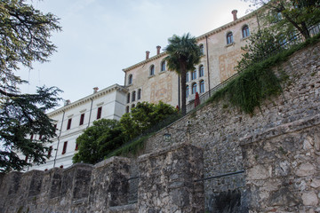 Fototapeta na wymiar Scenes, views and architectures of Castelbrando. Treviso