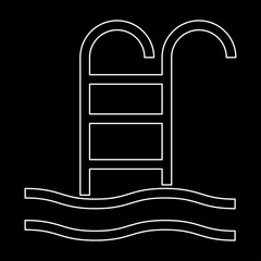 Pool   the white path icon .