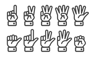 Obraz premium finger counting icon