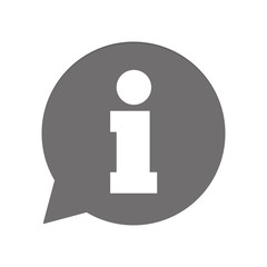 Graue Sprechblase rund - i Information